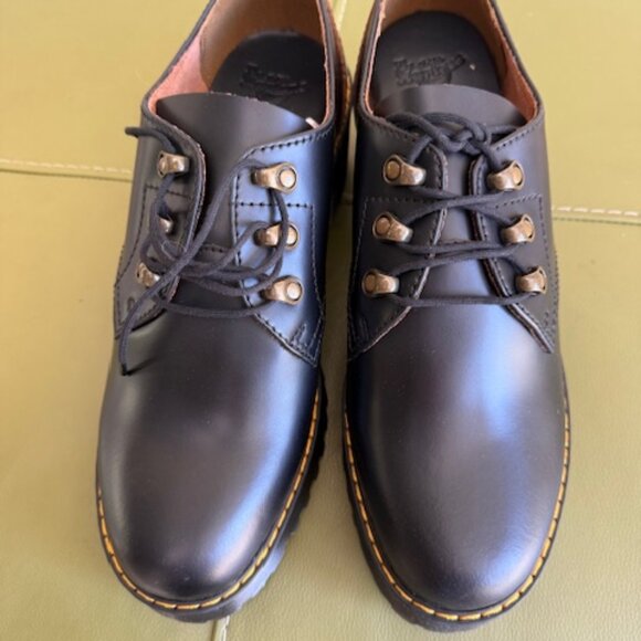 Dr. Martens Leona Lo black heeled oxford shoe size US W 11 / UK 9 - Picture 6 of 10